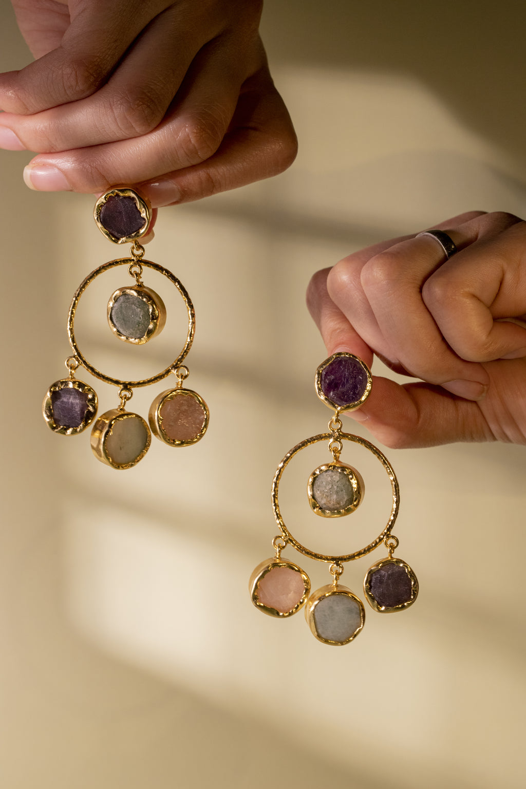 Charm Earrings Purple