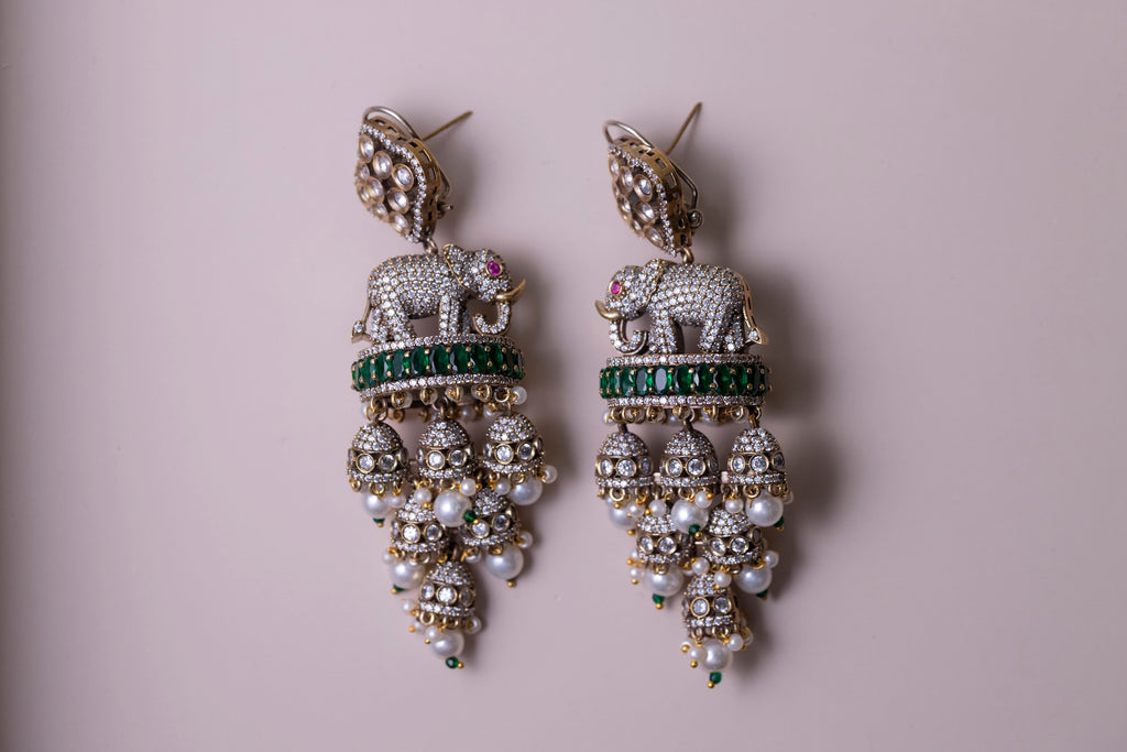 Elephant Chandelier Green