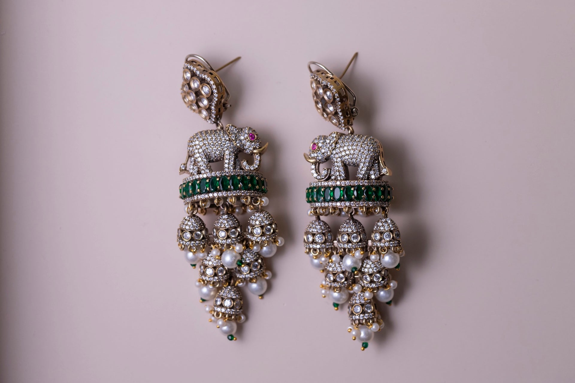 Elephant Chandelier Green